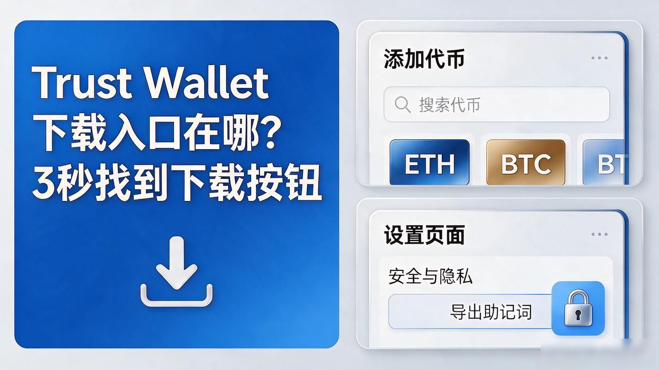Trust Wallet 导出助记词方法_如何在Trust Wallet中快速找到下载功能?_Trust Wallet 添加代币教程