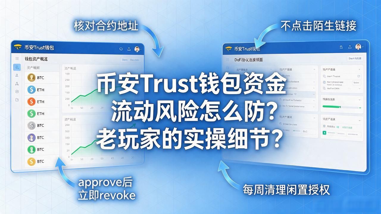 DeFi交互防钓鱼与授权撤销revoke操作教程_如何确保在币安Trust钱包中资金的流动风险?_Trust钱包私钥管理与助记词离线备份安全指南