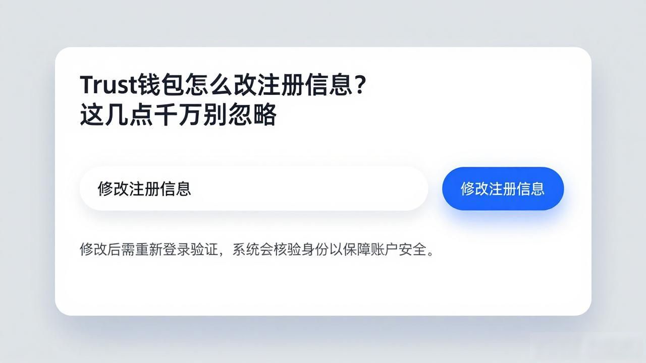 Trust钱包邮箱验证_修改Trust钱包信息_Trust钱包注册信息更改的注意事项