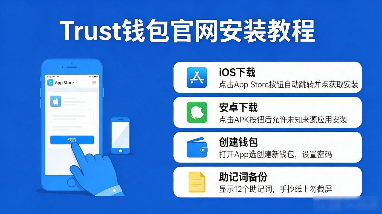新手指南:Trust钱包官网的下载与安装流程详解,助你轻松上手!_新手加密钱包安装教程_trustwallet官网下载流程